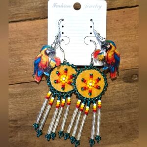 NWT!! Fashion Jewelry | Colorful Parrot Dangle Earrings